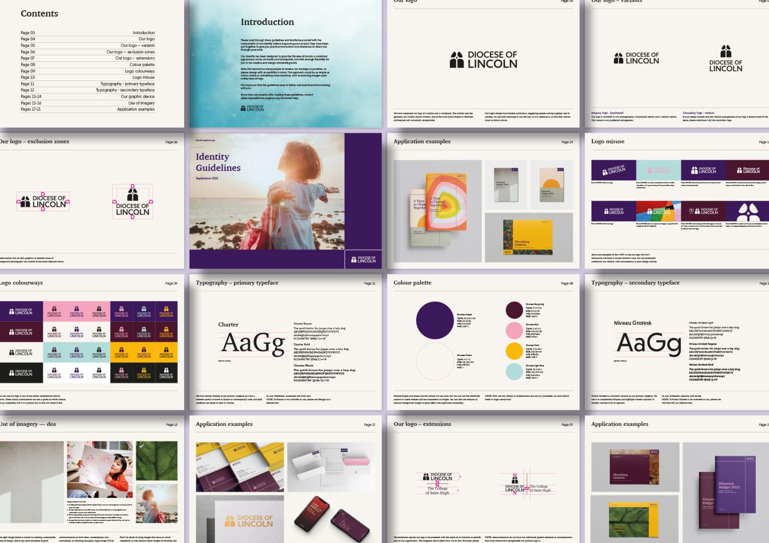 Diocese of Lincoln brand identity design