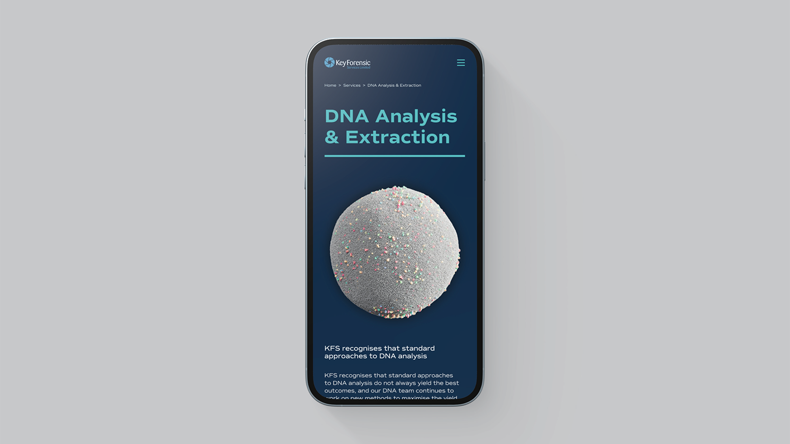 Key Forensics mobile website